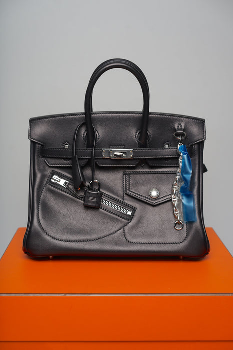 Hermes Birkin 25 Rock in Noir Phw (Brand New)