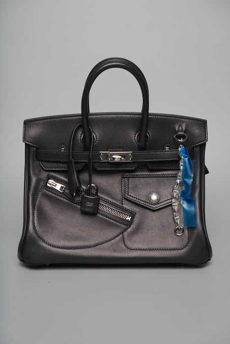 Hermes Birkin 25 Rock in Noir Phw (Brand New)