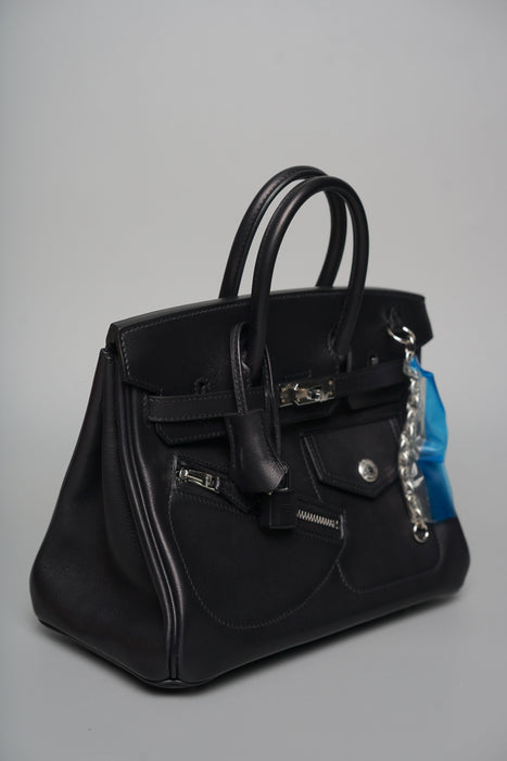 Hermes Birkin 25 Rock in Noir Phw (Brand New)