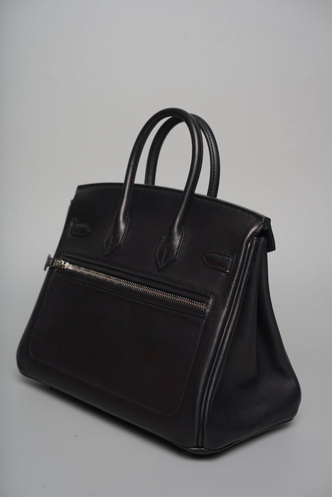 Hermes Birkin 25 Rock in Noir Phw (Brand New)