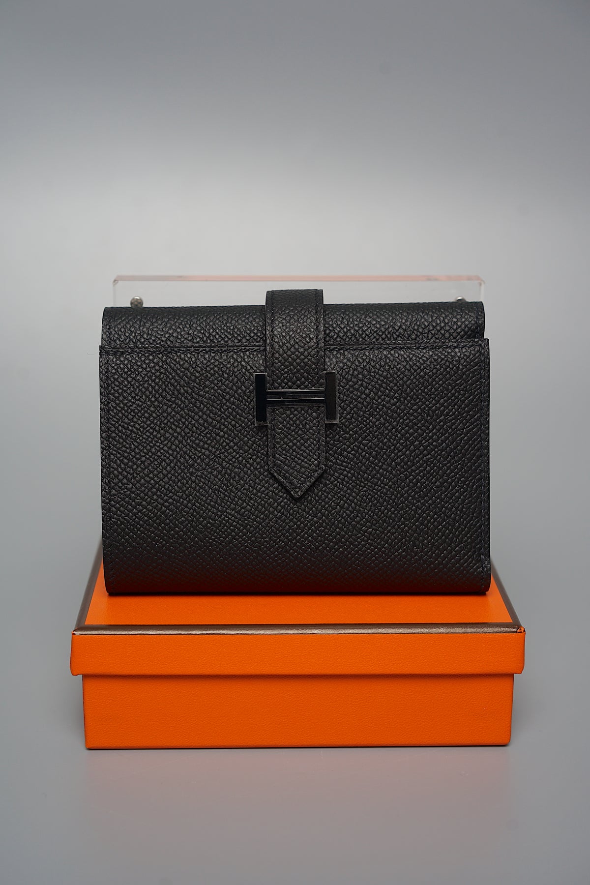 Hermes Bearn Tri-fold Wallet in So Black (Brand New)– orangeporter