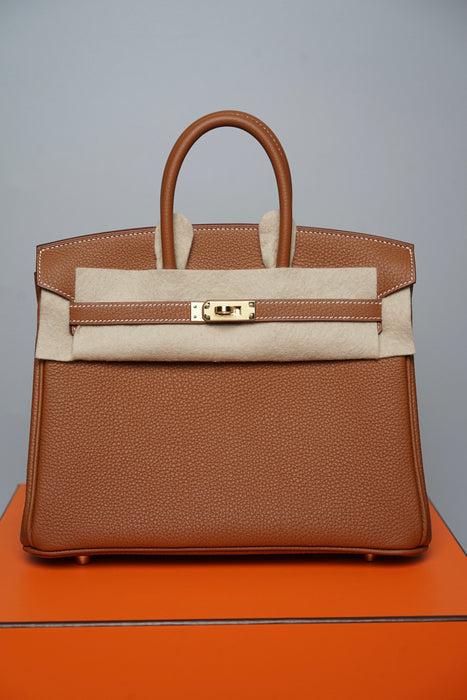 Hermes Birkin 25 in Gold Togo Ghw (Brand New)