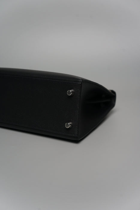Hermes Kelly II Sellier 25 in Noir Phw (Brand New)