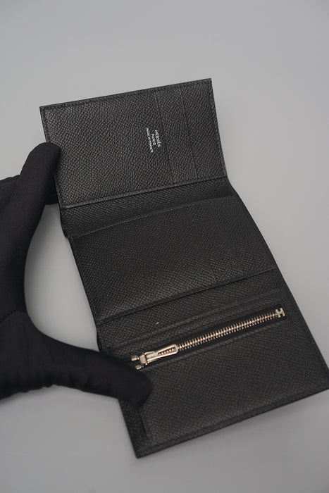 Hermes Bearn Tri-fold Wallet in So Black (Brand New)