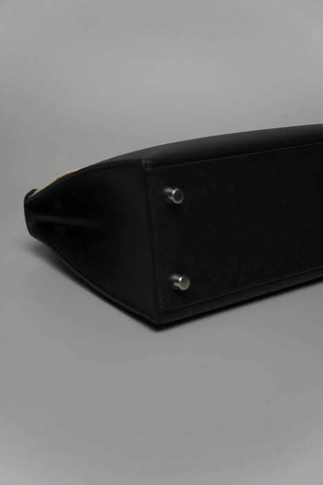 Hermes Kelly II Sellier 25 in Noir Phw (Brand New)