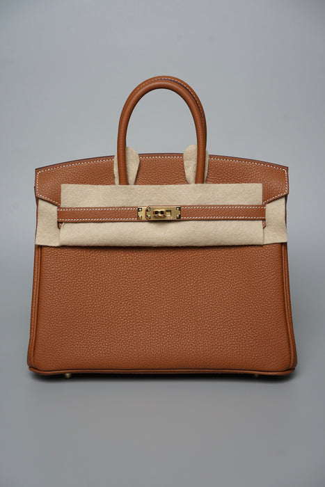 Hermes Birkin 25 in Gold Togo Ghw (Brand New)