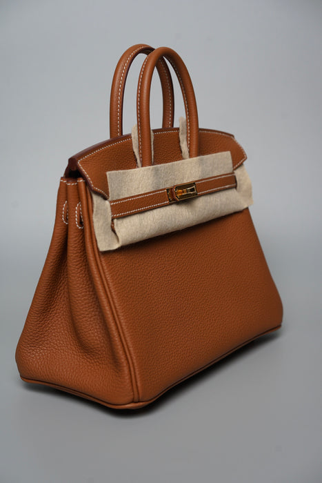Hermes Birkin 25 in Gold Togo Ghw (Brand New)