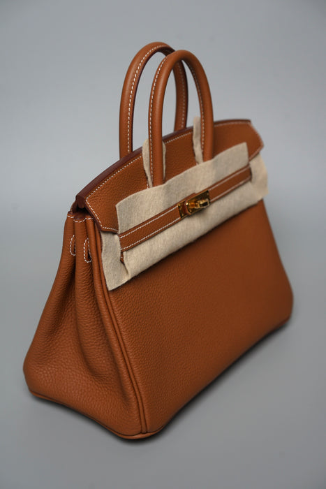 Hermes Birkin 25 in Gold Togo Ghw (Brand New)