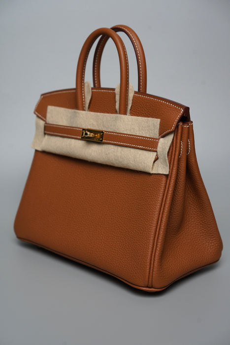 Hermes Birkin 25 in Gold Togo Ghw (Brand New)