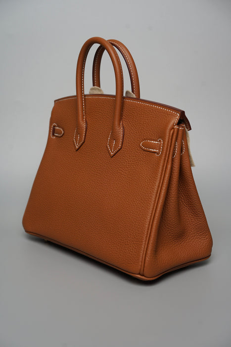 Hermes Birkin 25 in Gold Togo Ghw (Brand New)