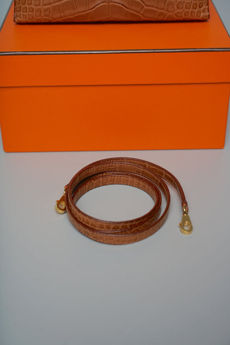 Hermes Kelly 20 in Gold Matte Alligator Ghw (Brand New)