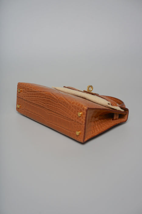 Hermes Kelly 20 in Gold Matte Alligator Ghw (Brand New)