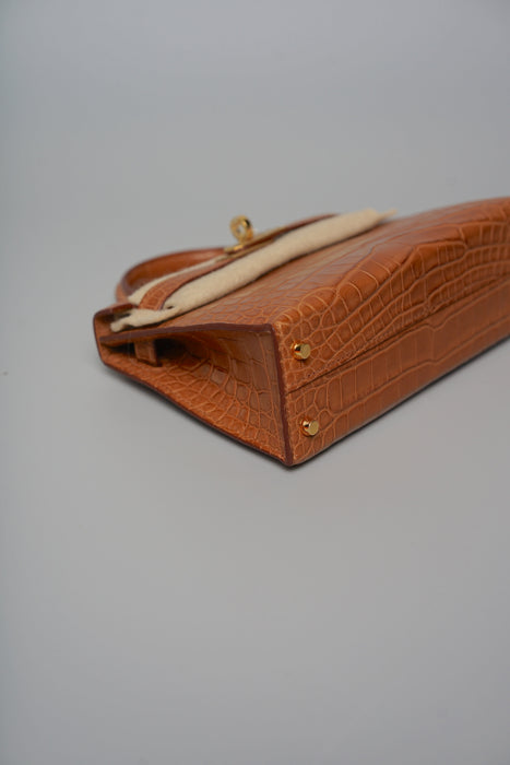 Hermes Kelly 20 in Gold Matte Alligator Ghw (Brand New)