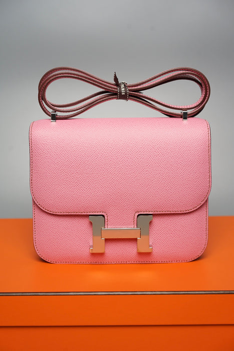 Pink Constance Hermes Constance 18 5P in Bubblegum Pink Phw– ORANGEPORTER