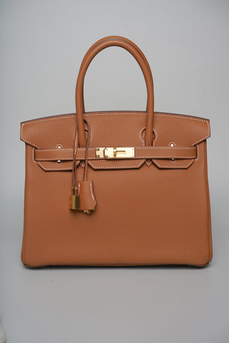 Hermes Birkin 30 HSS in Gold Togo interior Jaune Ambre Ghw (Brand New)