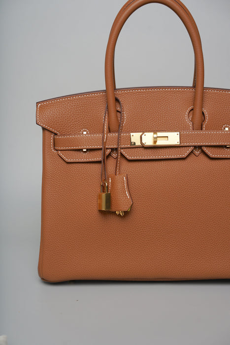 Hermes Birkin 30 HSS in Gold Togo interior Jaune Ambre Ghw (Brand New)