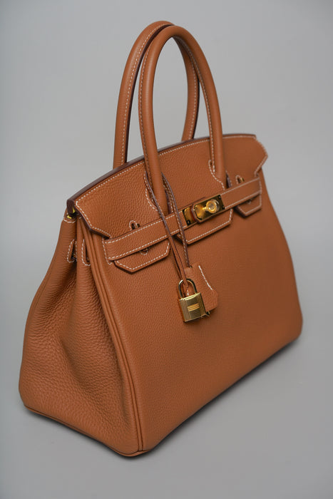 Hermes Birkin 30 HSS in Gold Togo interior Jaune Ambre Ghw (Brand New)