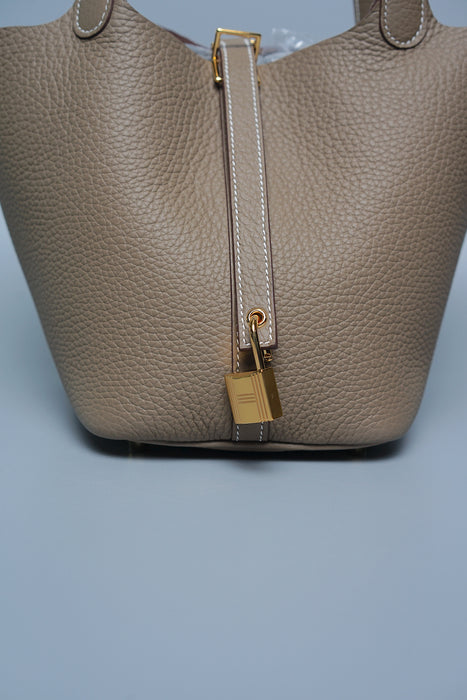 Hermes Picotin 18 in Etoupe Ghw (Brand New)