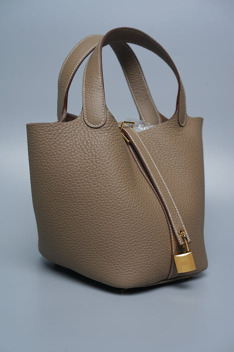 Hermes Picotin 18 in Etoupe Ghw (Brand New)