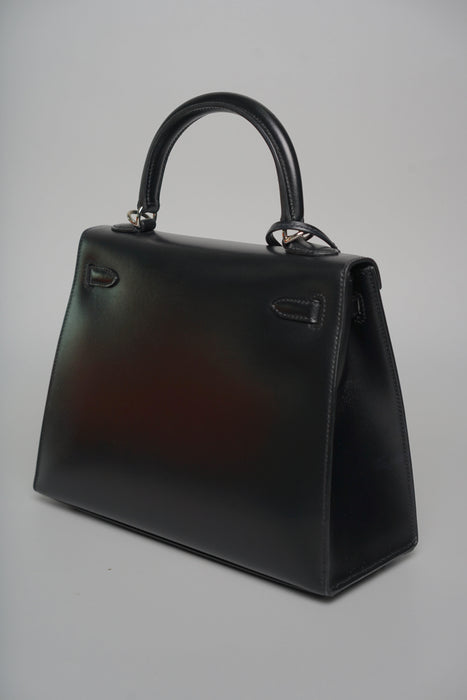 Hermes Kelly 25 in Noir Box Phw