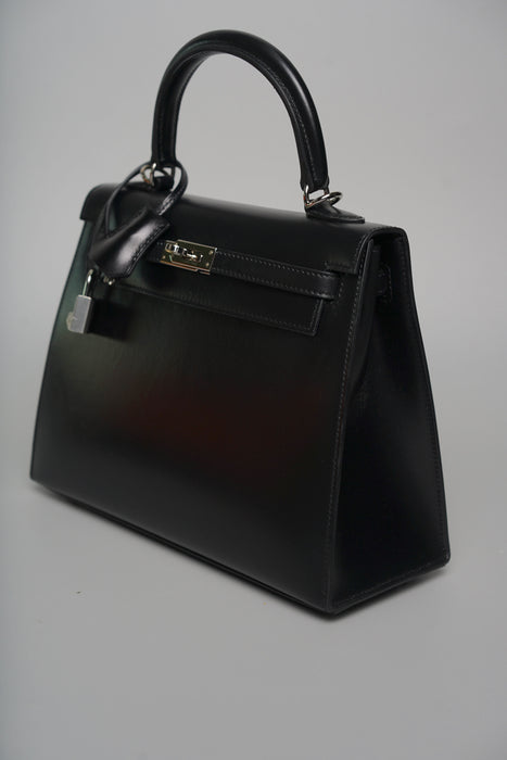 Hermes Kelly 25 in Noir Box Phw