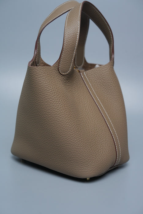 Hermes Picotin 18 in Etoupe Ghw (Brand New)