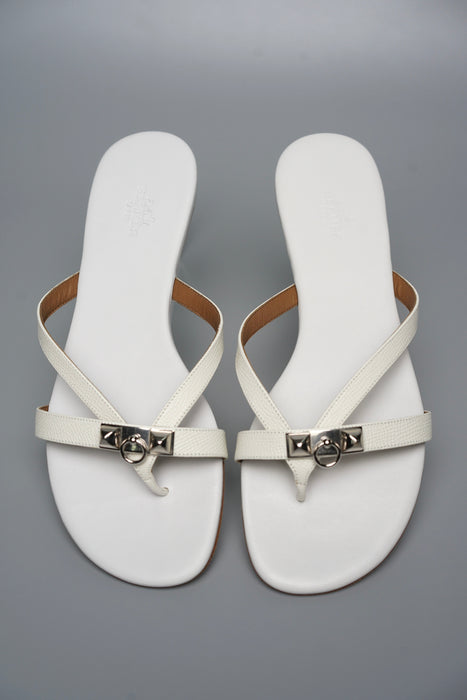 Hermes Corfou Sandals in Blanc Size 38 (Brand New)