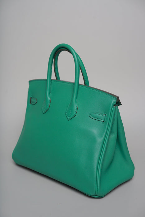 Hermes Birkin 25 in Vert Vertigo Swift Ghw