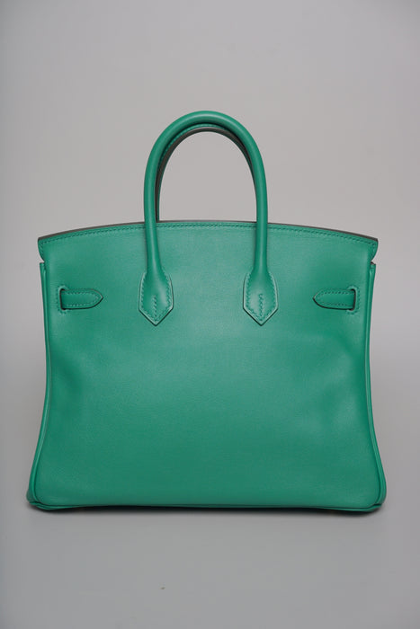 Hermes Birkin 25 in Vert Vertigo Swift Ghw