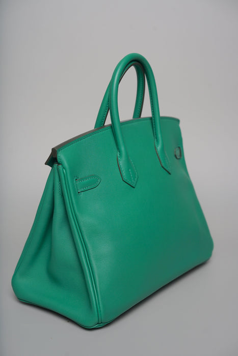 Hermes Birkin 25 in Vert Vertigo Swift Ghw