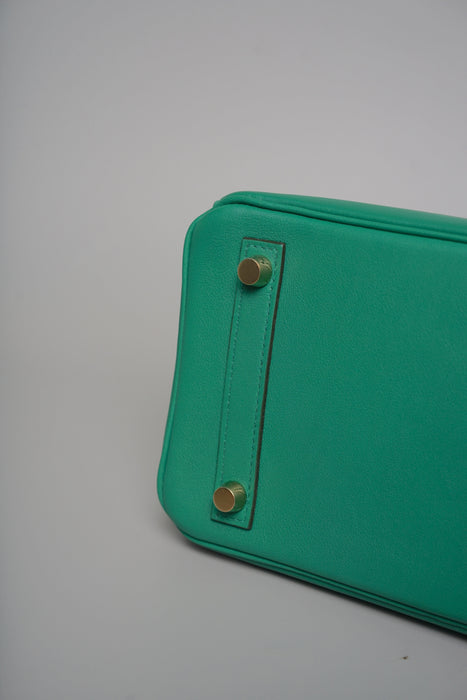 Hermes Birkin 25 in Vert Vertigo Swift Ghw