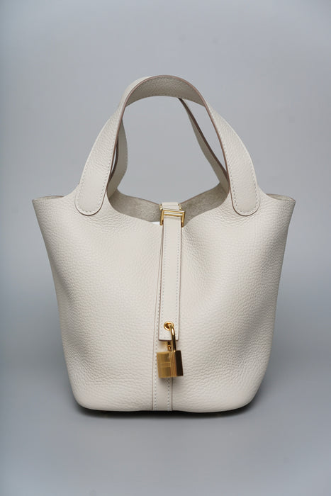 Hermes Picotin 18 Craie Ghw (Brand New)