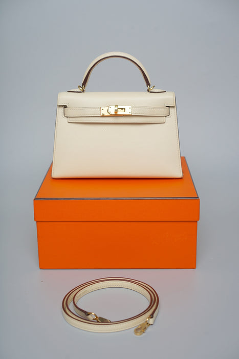 Hermes Kelly 20 in Nata Epsom Ghw (Brand New)