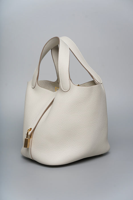 Hermes Picotin 18 Craie Ghw (Brand New)