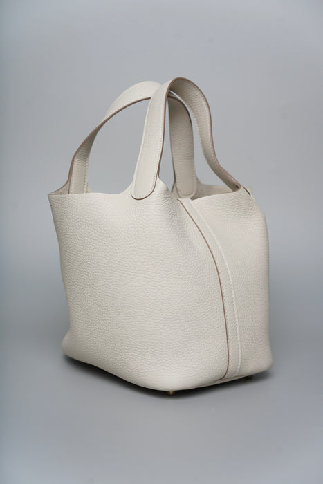 Hermes Picotin 18 Craie Ghw (Brand New)