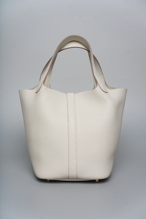 Hermes Picotin 18 Craie Ghw (Brand New)