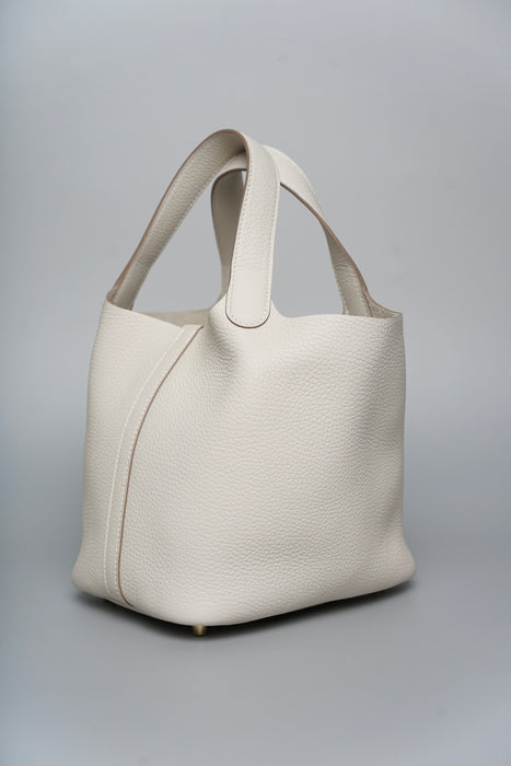 Hermes Picotin 18 Craie Ghw (Brand New)