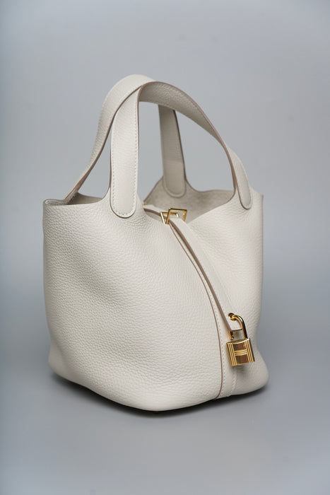 Hermes Picotin 18 Craie Ghw (Brand New)