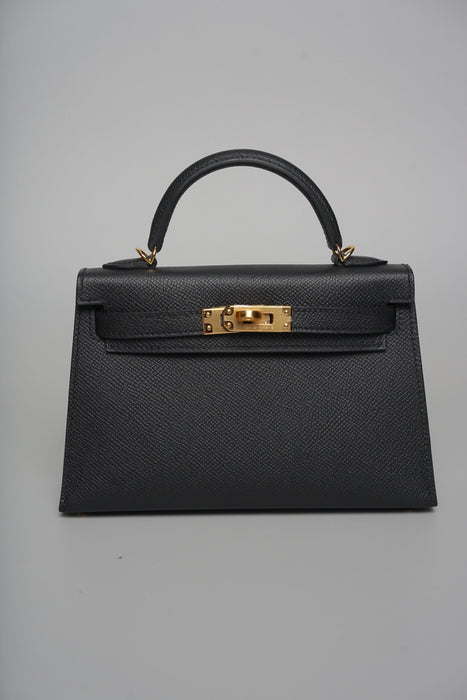 Hermes Kelly 20 Epsom in Noir Ghw (Brand New)