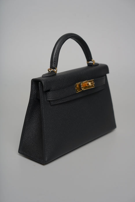 Hermes Kelly 20 Epsom in Noir Ghw (Brand New)
