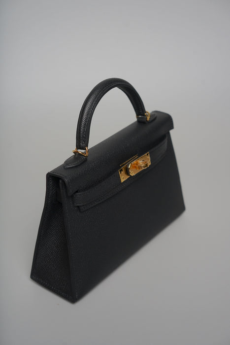 Hermes Kelly 20 Epsom in Noir Ghw (Brand New)