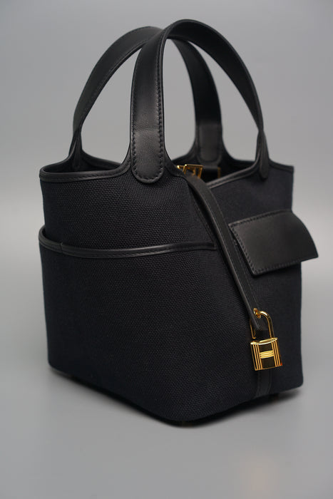 Hermes Cargo Picotin 18 in Black Ghw