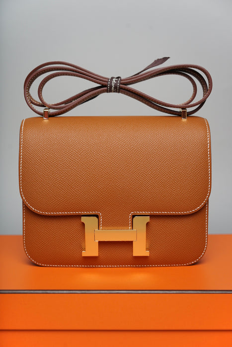 Hermes Constance 18 in Gold Epsom Ghw (Brand New)