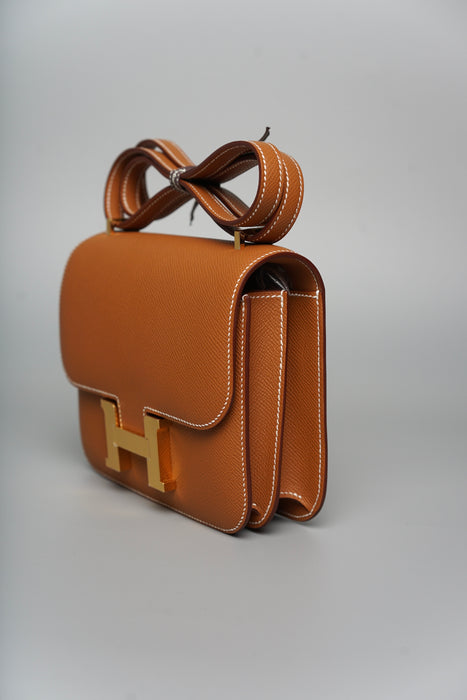 Hermes Constance 18 in Gold Epsom Ghw (Brand New)