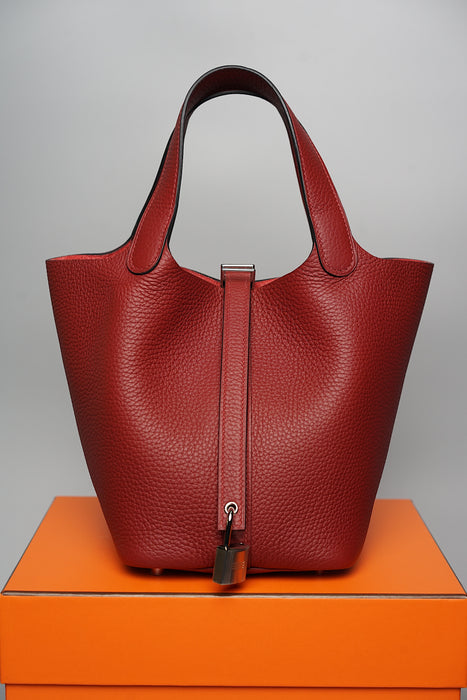 Hermes Picotin 18 in Rouge H Phw (Brand New)