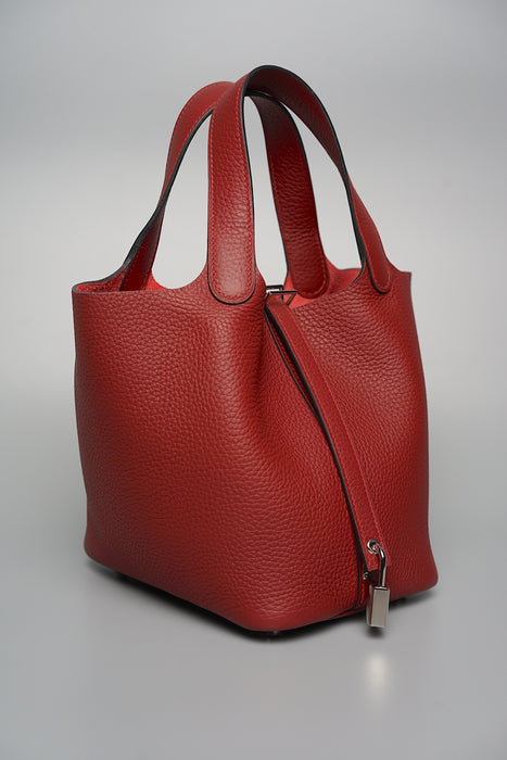 Hermes Picotin 18 in Rouge H Phw (Brand New)