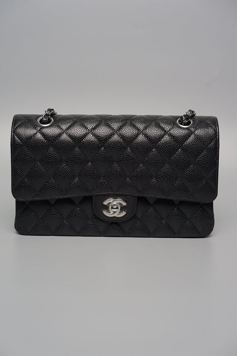 Chanel Classic Double Flap Medium in Black Caviar Shw (Brand new)