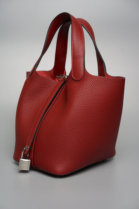 Hermes Picotin 18 in Rouge H Phw (Brand New)