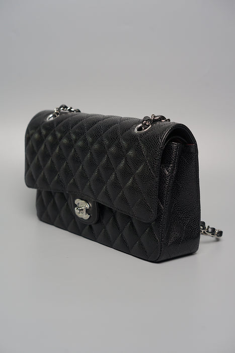 Chanel Classic Double Flap Medium in Black Caviar Shw (Brand new)