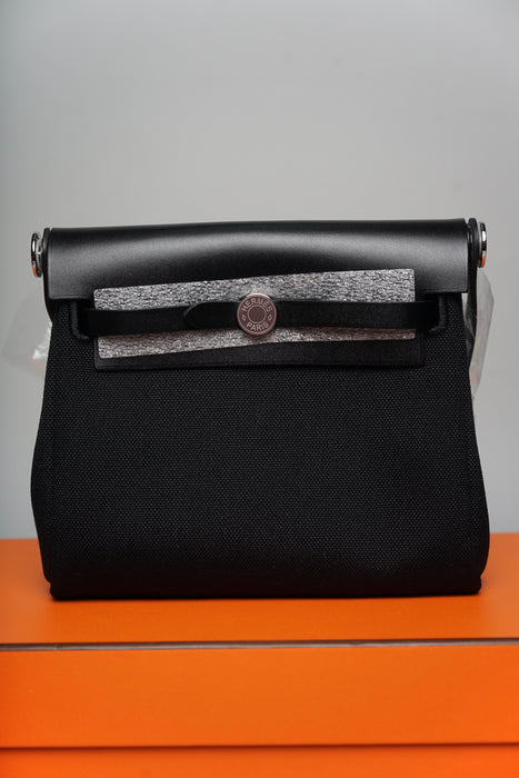 Hermes Mini Herbag in Noir Phw (Brand New)